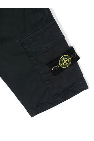 blue cotton shorts STONE ISLAND KIDS | 8016L0210V0120